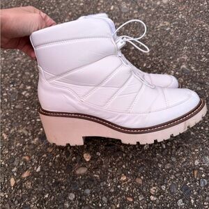 Blondo White Waterproof Platform Boots